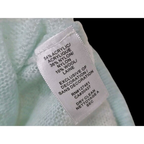 Wildfox White Label Striped Sequin Heart Short Sleeve Sweater Size Small S Blue - Picture 9 of 12